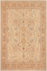 handmade Traditional Kafkaz Beige Lt. Brown Hand Knotted RECTANGLE 100% WOOL area rug 9 x 12
